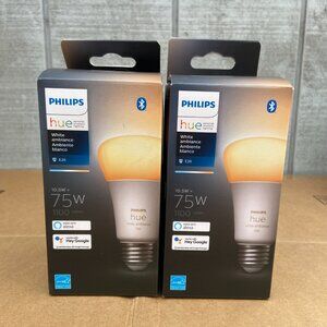 Philips Hue Smart 10.5W A19 LED Bulb White Ambiance to Cool White Light 1100Lm